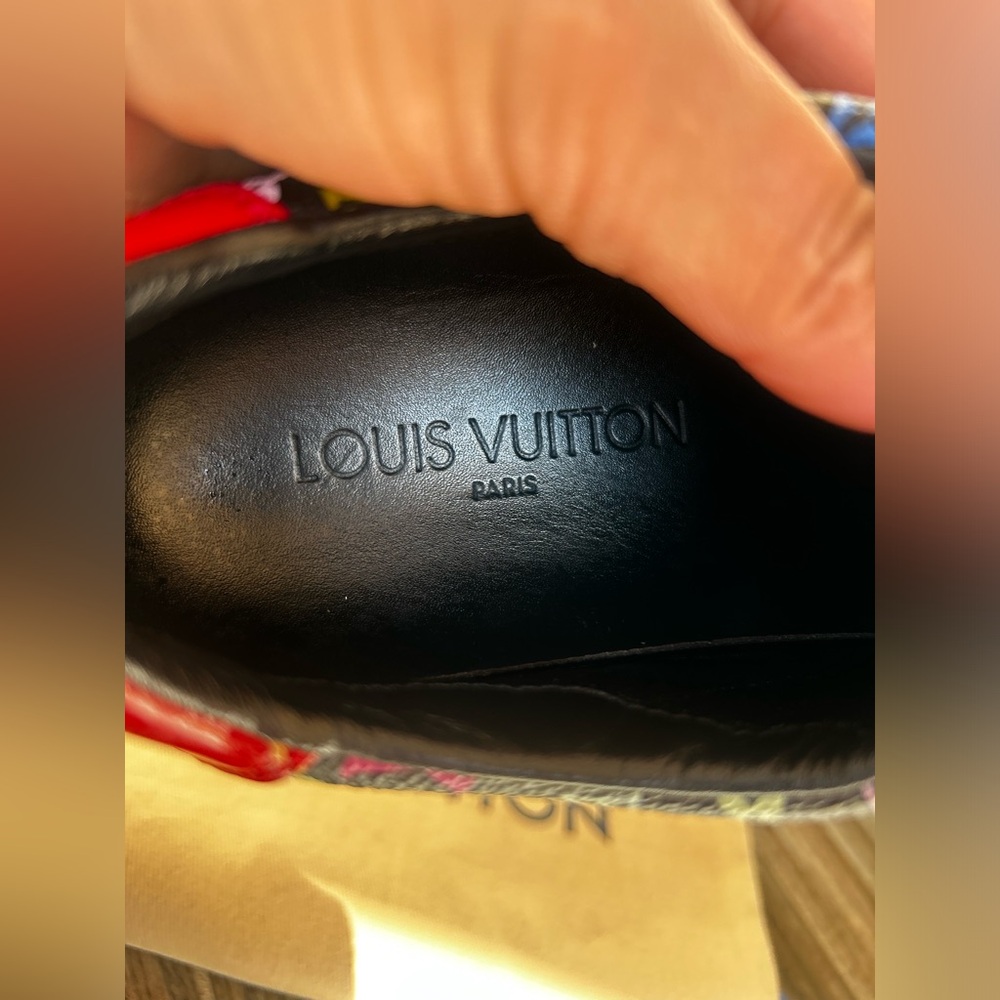 Louis Vuitton Murakami Black Multicolor Low Top Sneakers (Size 37/7 US) - Picture 12 of 16